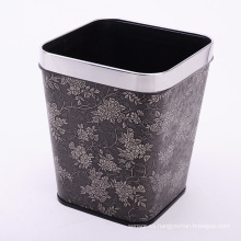 Elegante cuadrado de diseño Open Top Trash Bin